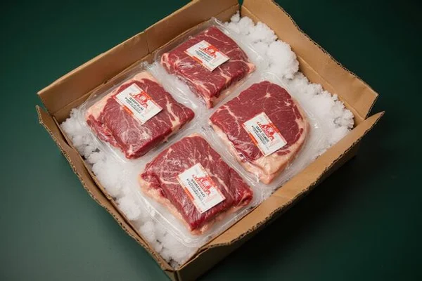 Premium cuts vacuum-sealed and packed for cold-chain overnight delivery