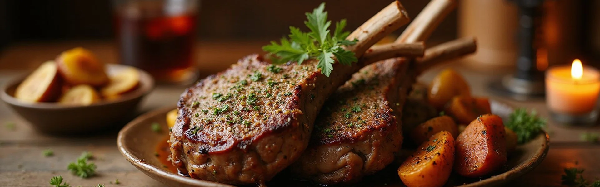Perfectly seared lamb chops from Lamb & Veal